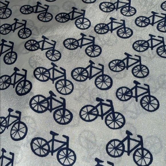 Pierre Cardin Rectangular bicycle ‎pattern Paris France silk scarf unisex long - Picture 4 of 5